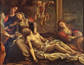 Deposición de la Cruz Manierismo Renacentista Antonio da Correggio Pinturas al óleo